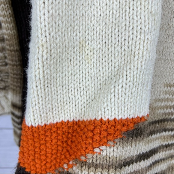 Vintage Hand Made Patch Work Heavy Sweater - Picture 3 of 4